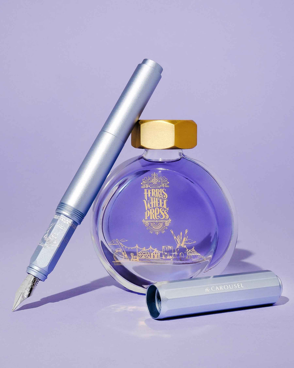 Aluminum Carousel Fountain Pen - Harlequin Dream