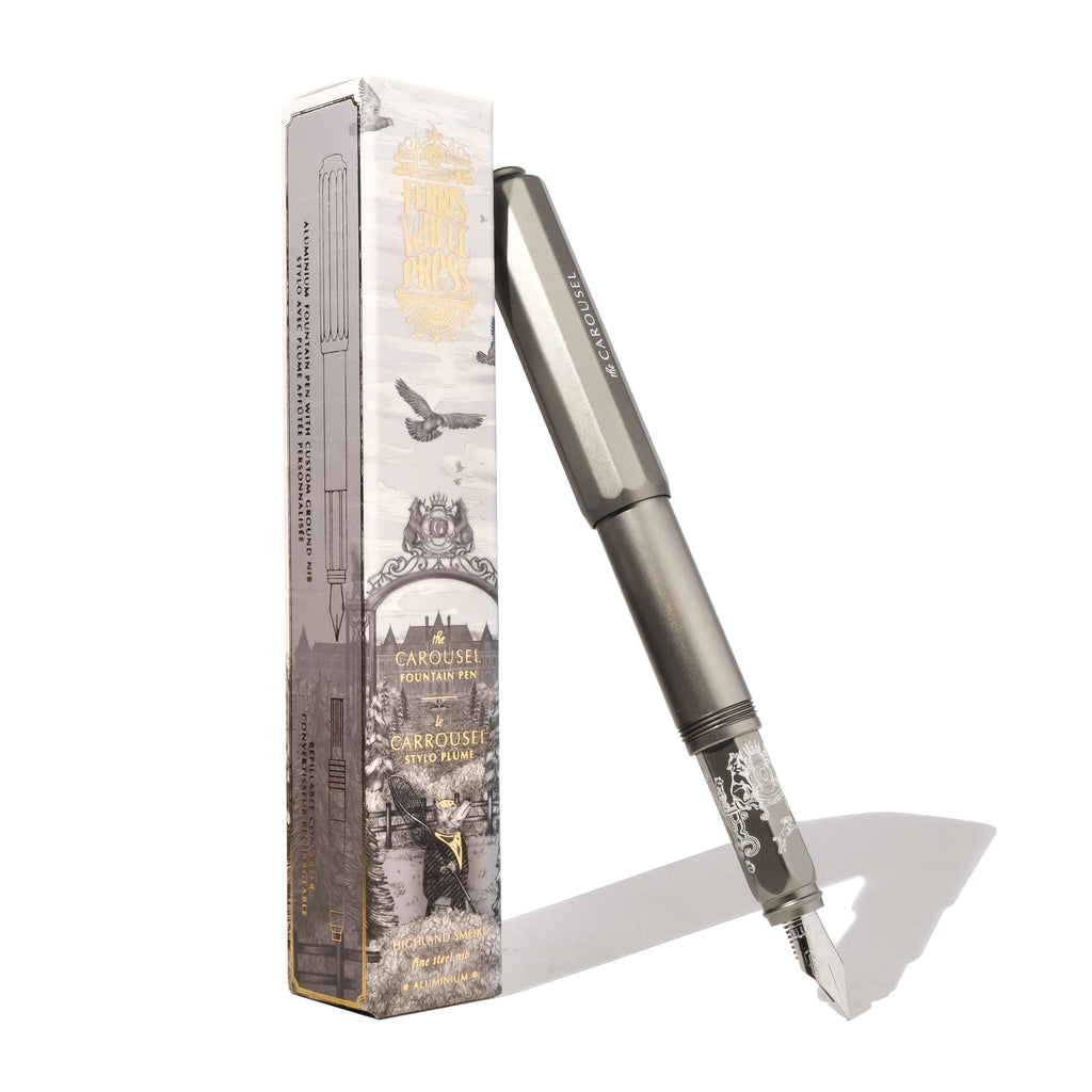 Aluminum Carousel Fountain Pen - Highland Smoke