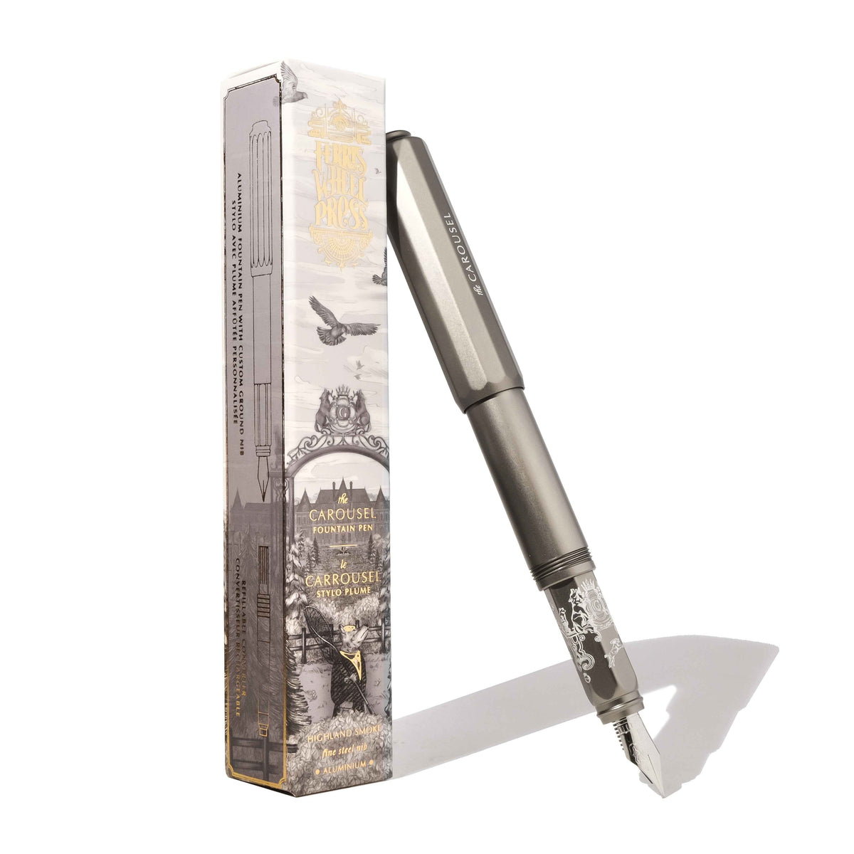 Aluminum Carousel Fountain Pen - Highland Smoke