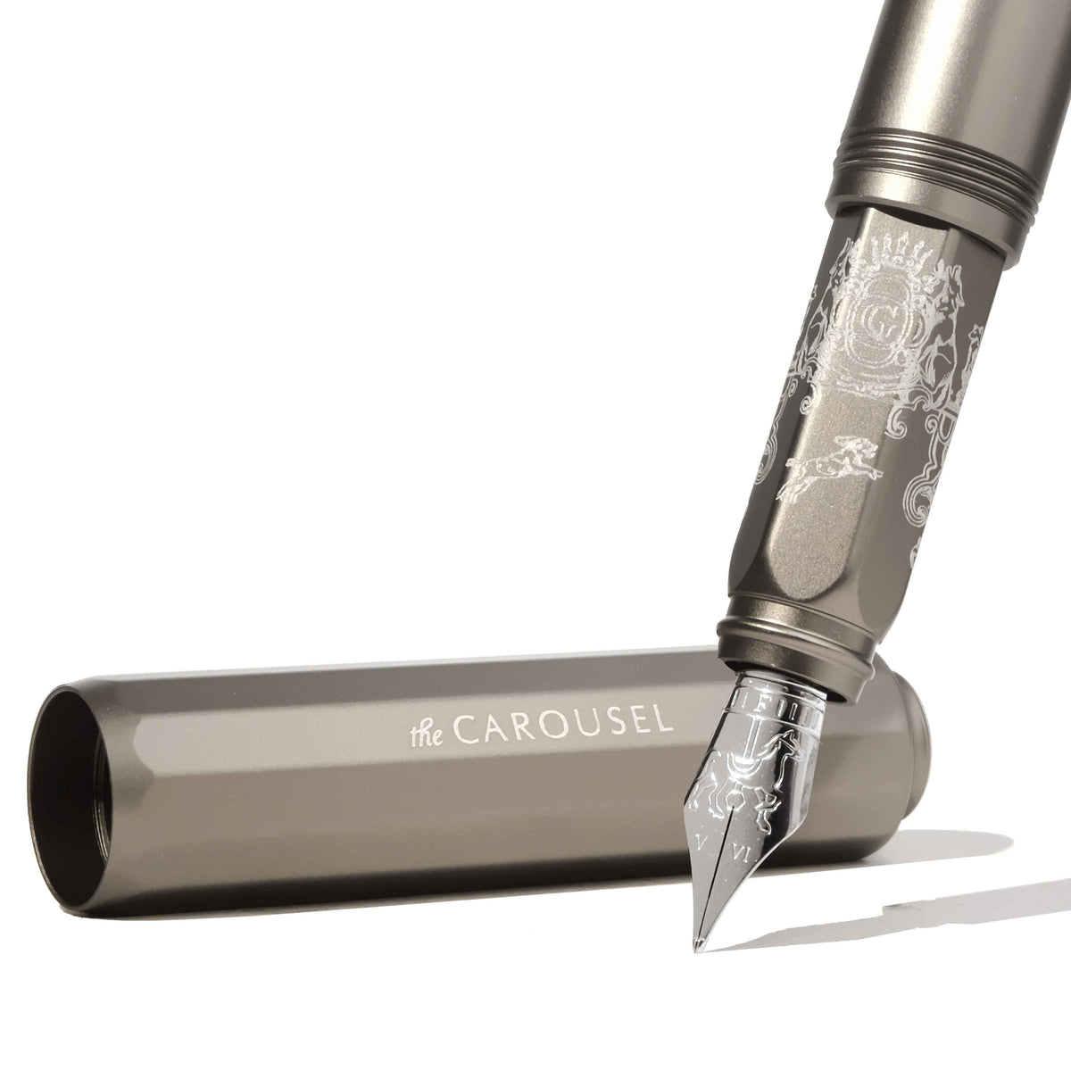 Aluminum Carousel Fountain Pen - Highland Smoke