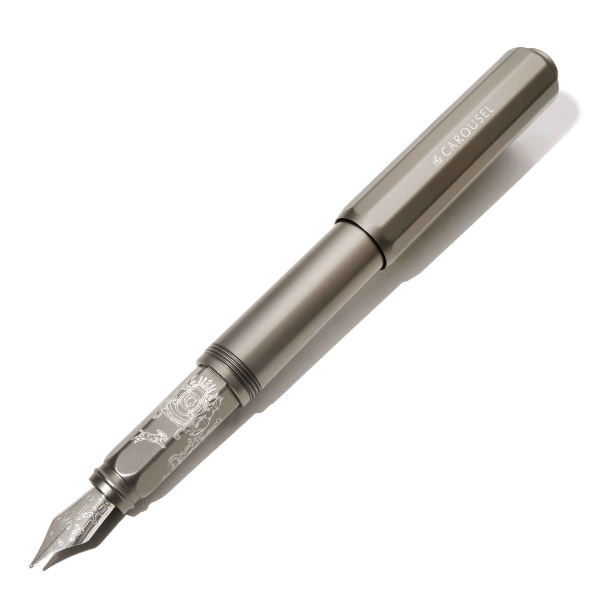 Aluminum Carousel Fountain Pen - Highland Smoke
