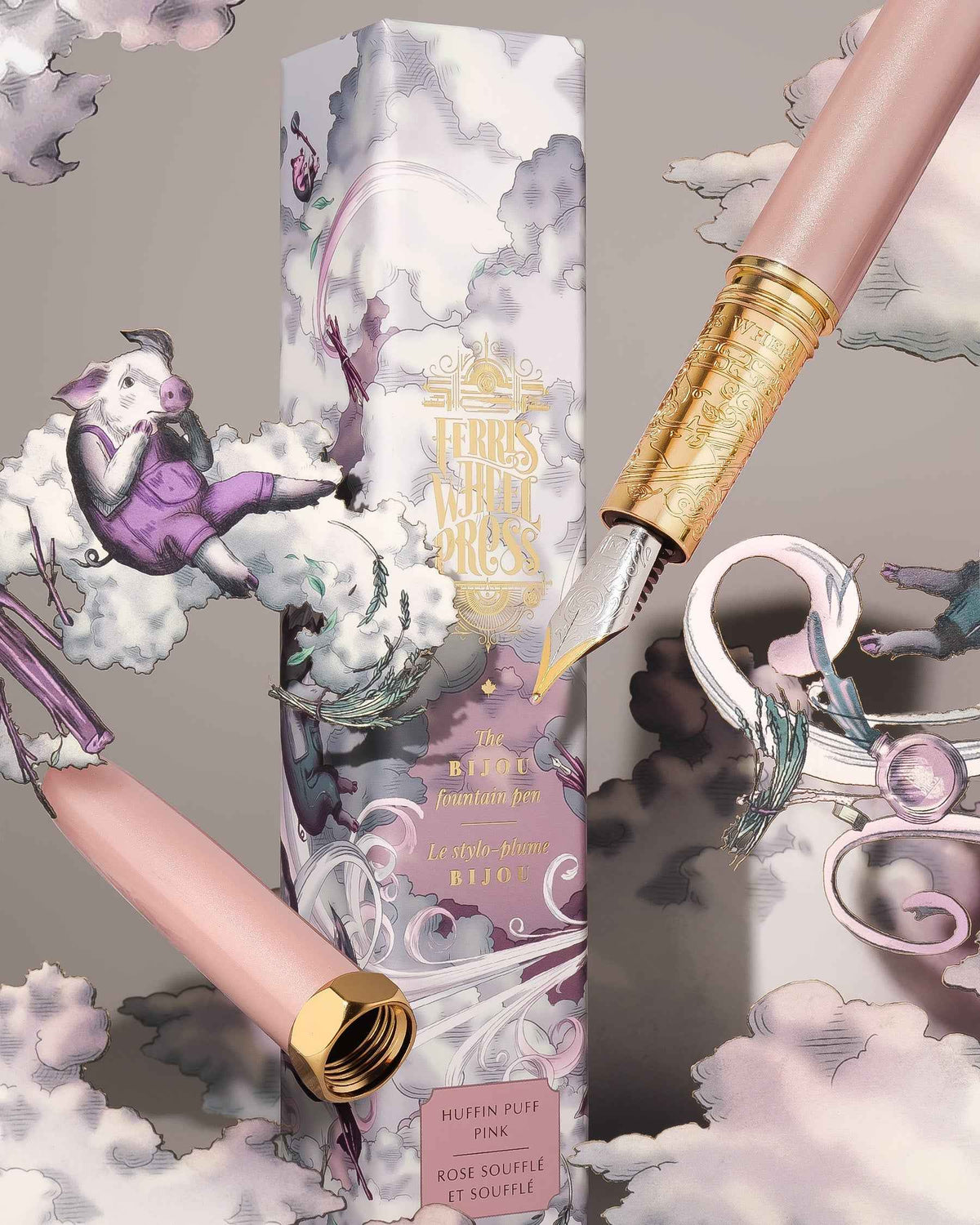 The Bijou Fountain Pen - Huffin Puff Pink