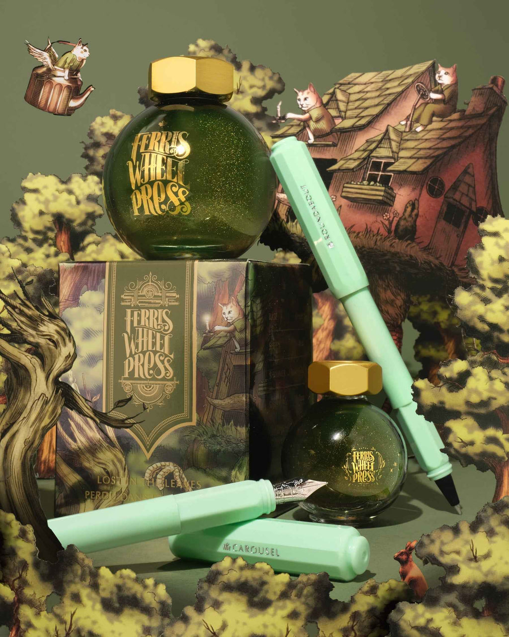 The Roundabout Rollerball Pen - Lost in the Leaves