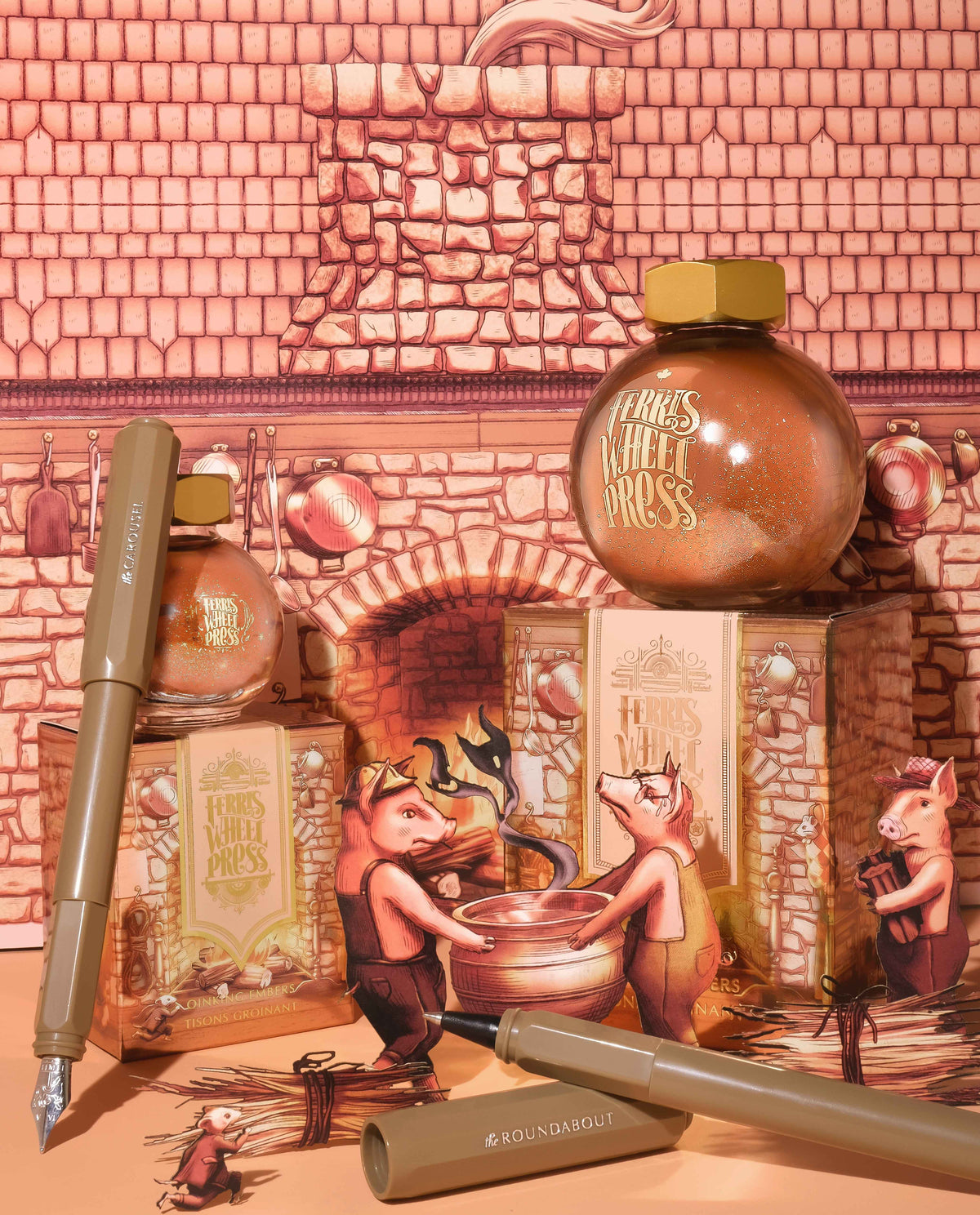 FerriTales | The Three Little Pigs | Oinking Embers 85ml Ink