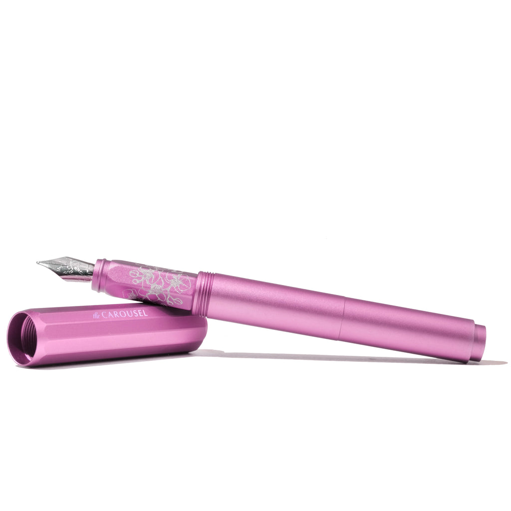 Fête Chinoise | Aluminum Carousel Fountain Pen - Serpentine Blooms