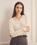 Super Fine Cashmere Long Sleeve Polo