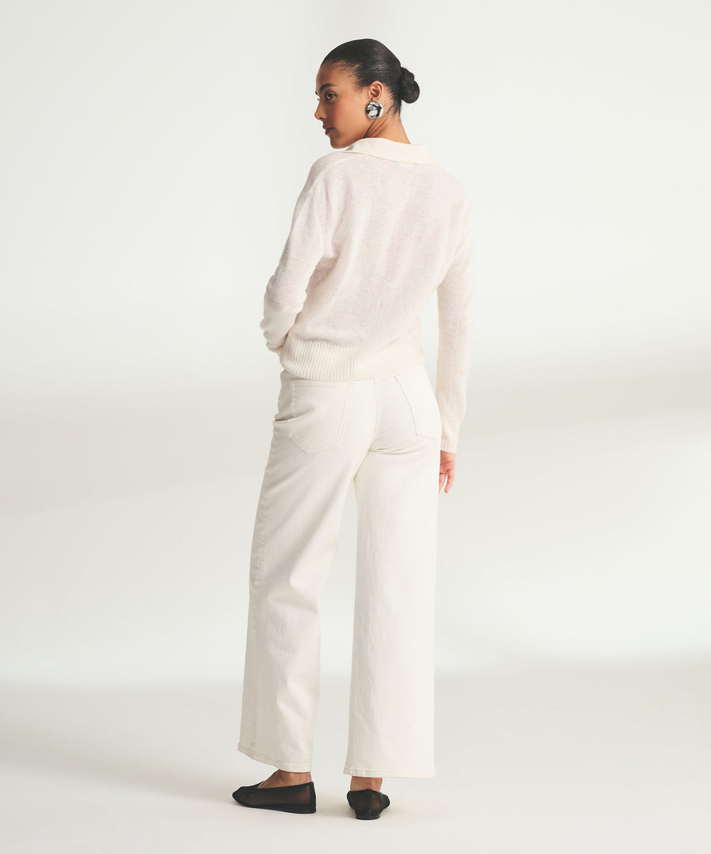 Featherweight Cashmere Polo Sweater