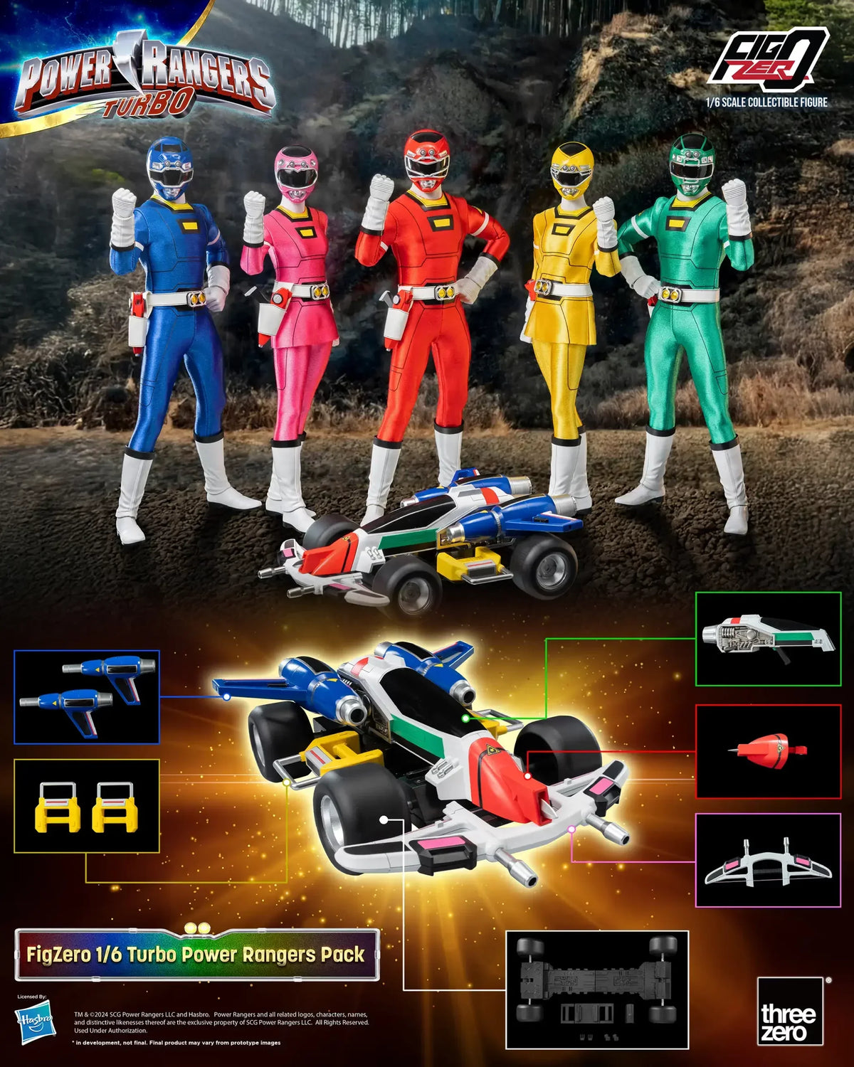 FigZero Power Rangers Turbo 1/6 Scale Figure Team Pack