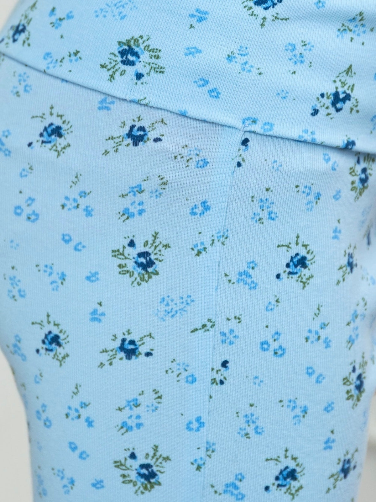 Bluebell Bliss Floral Flare Cotton Pant Set