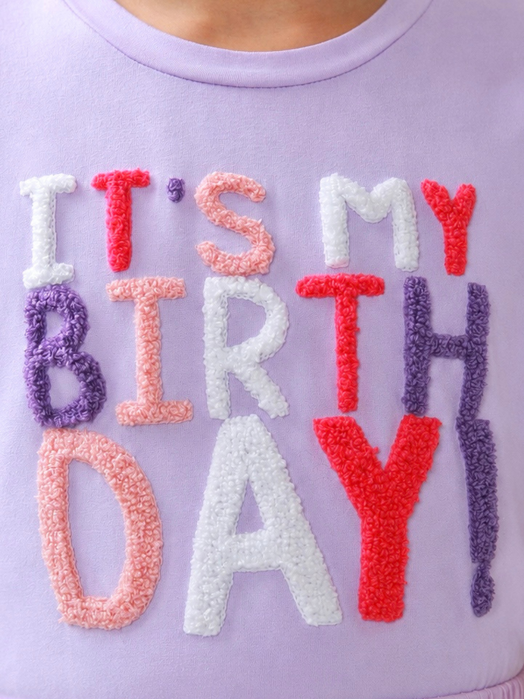 Birthday Sparkle Lavender Top and Rainbow Tulle Skirt Set