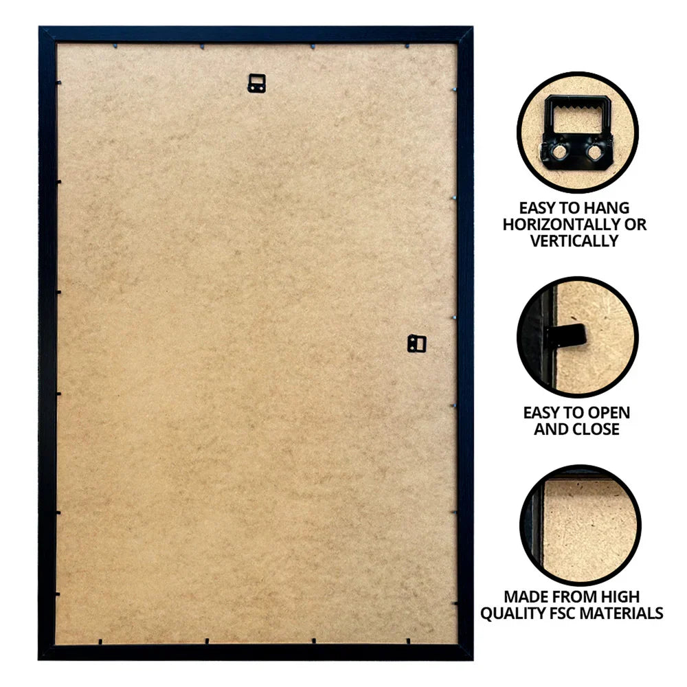 Wooden Black Picture Frame - Maxi - 61 x 91.5cm