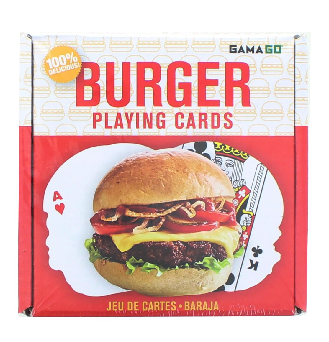 Hamburger-Shaped Playing Cards | 52 Card Deck + 2 Jokers