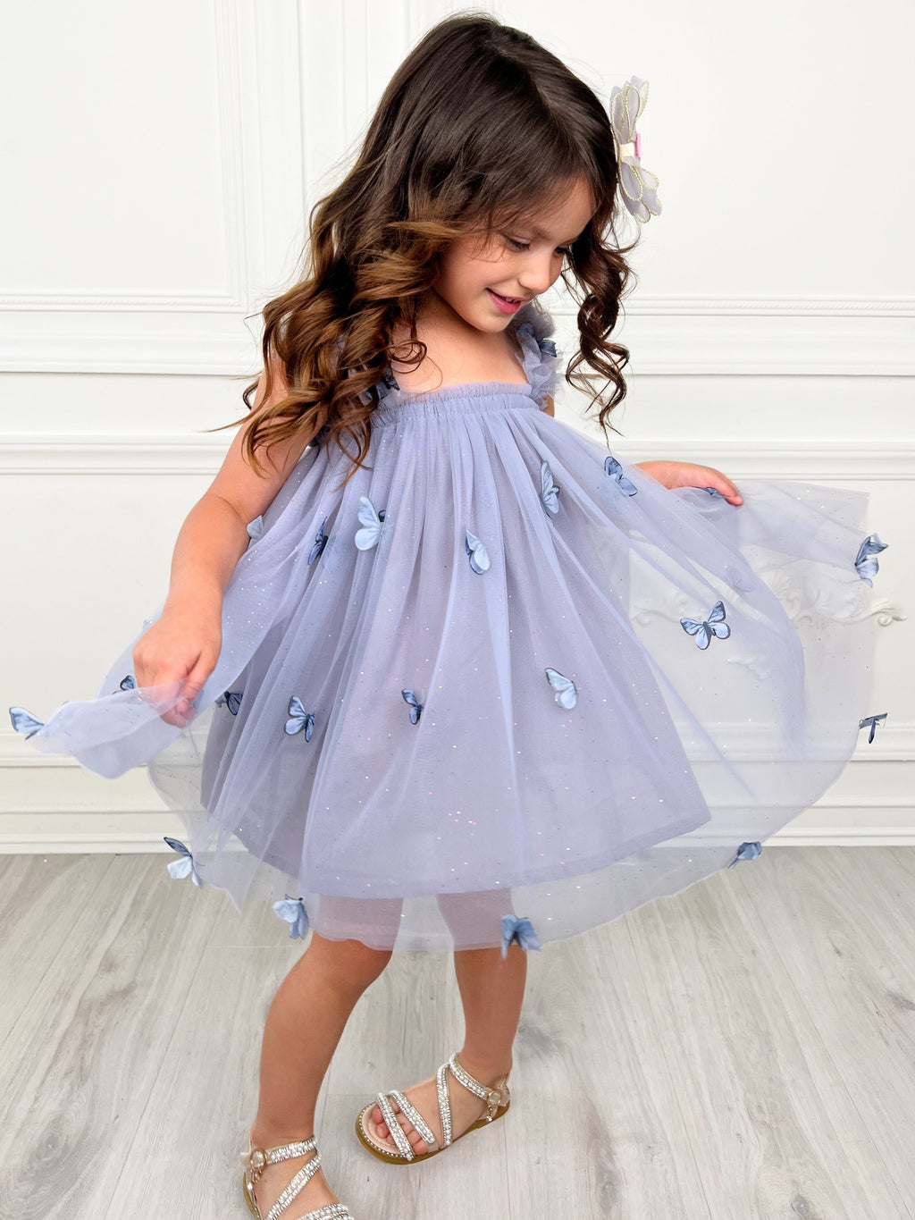 Butterfly Bliss Lilac Tulle Dress