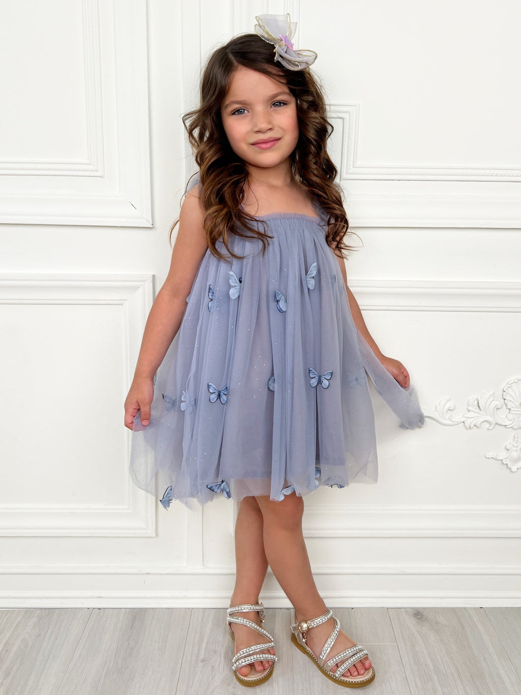 Butterfly Bliss Lilac Tulle Dress