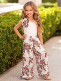 Blooming Beauty One-Shoulder Top and Floral Pants Set