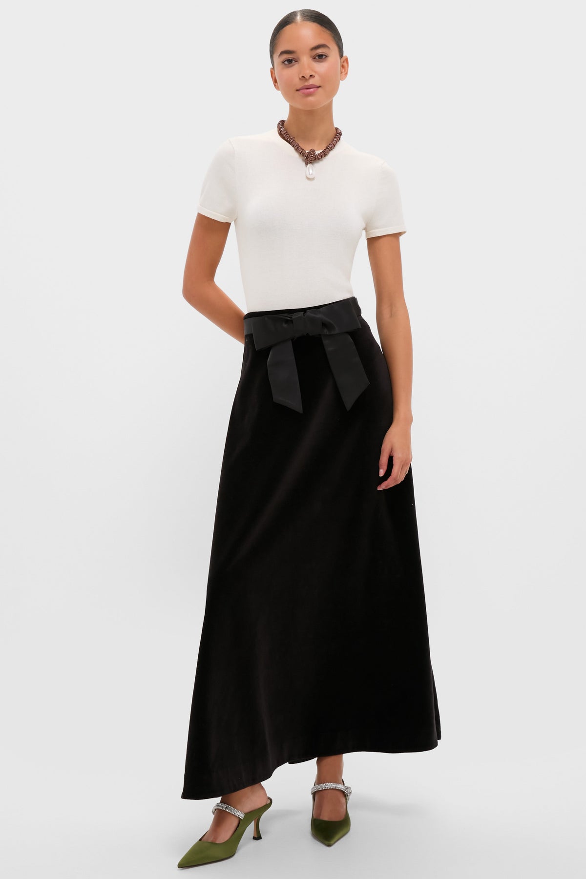 Black Velvet Whitley Skirt