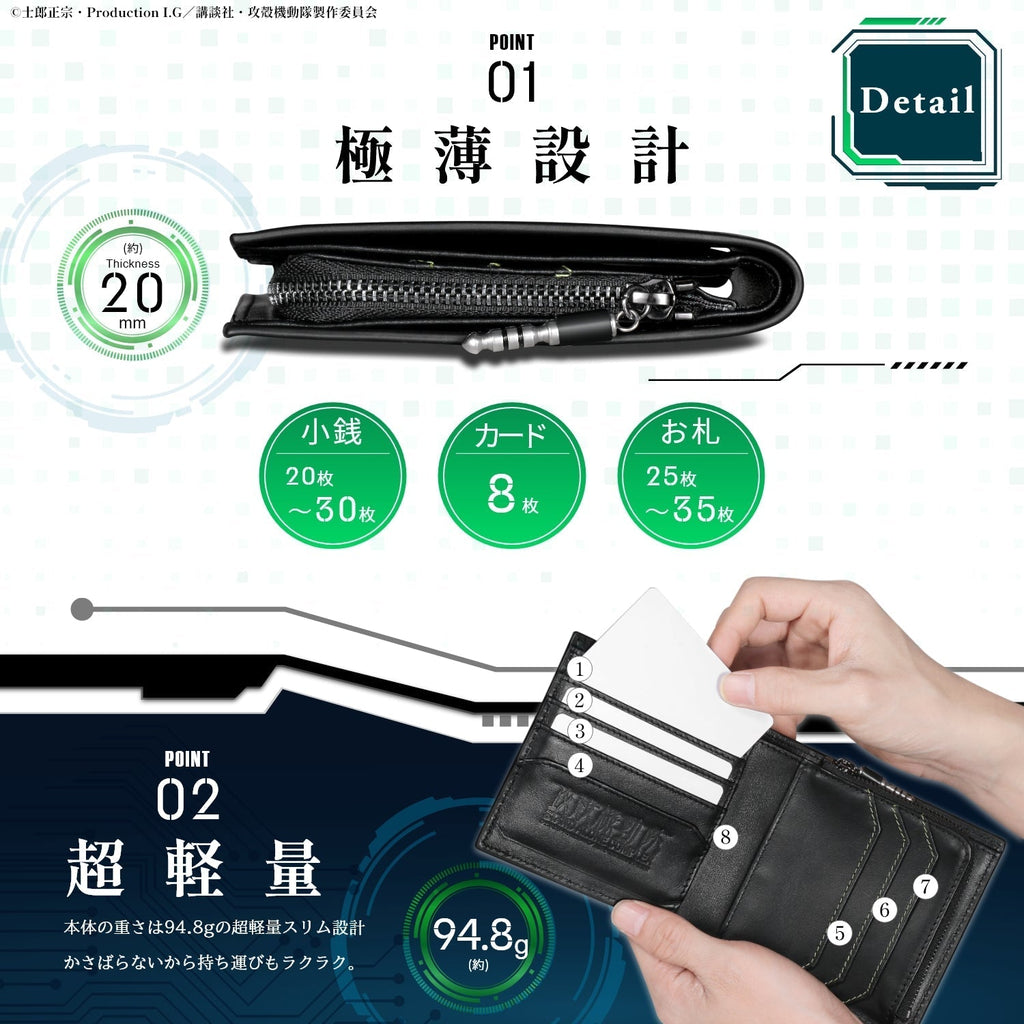 Ghost In The Shell: Stand Alone Complex - SAC Italian Leather Bi-fold Wallet