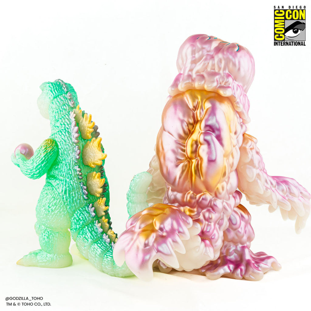 Godzilla and Hedorah Soft Vinyl Figure Set - Cherry Blossom Glow In the Dark Variant
