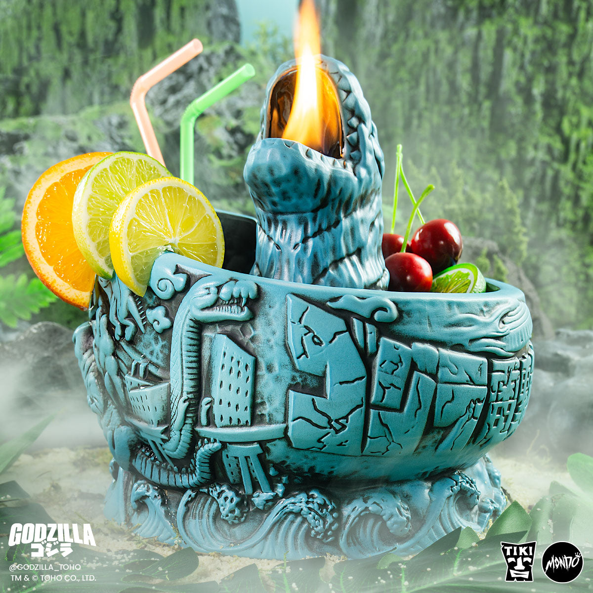 Godzilla Destroy All Monsters Tiki Bowl - Heat Ray Variant