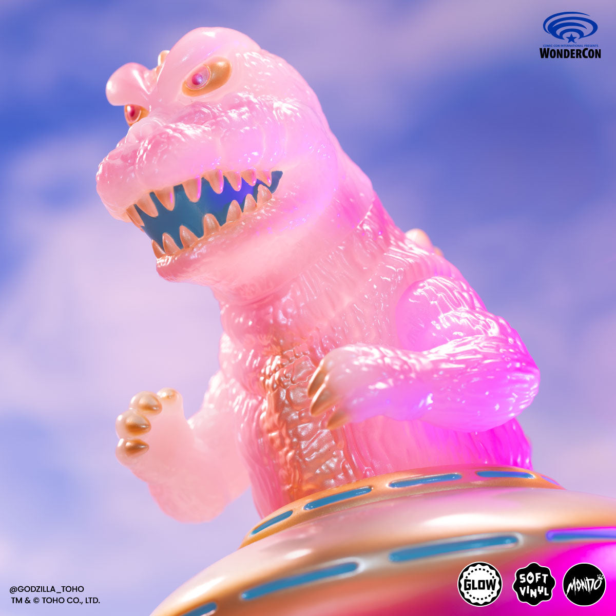 Godzilla UFO - Vinyl Designer Figure by Octeel - Cherry Blossom Variant