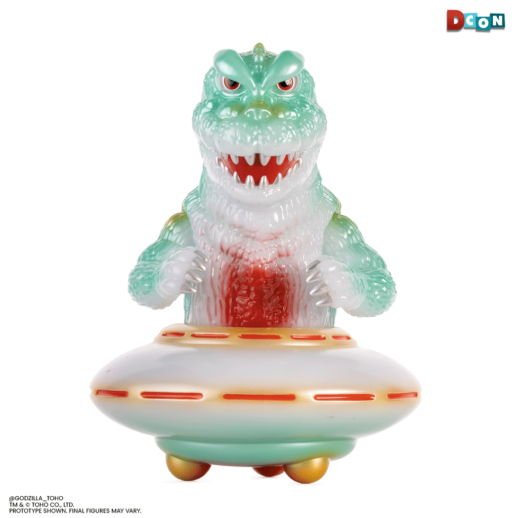 Godzilla UFO - Vinyl Designer Figure by Octeel - Glow-in-the-Dark Green Variant