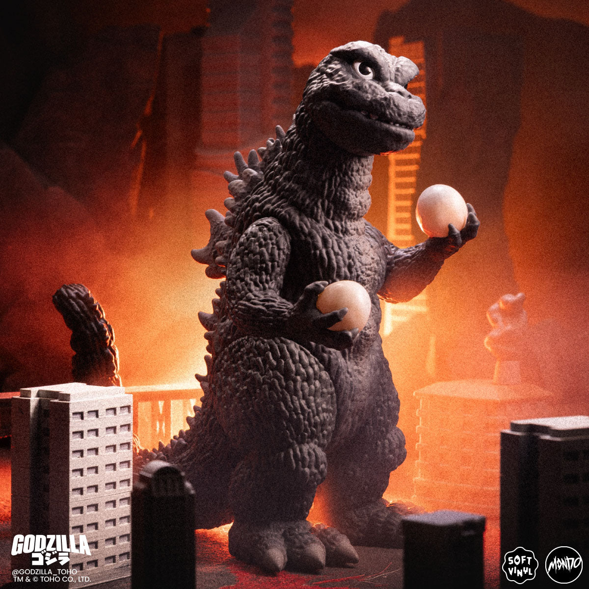 Godzilla and Hedorah Soft Vinyl Figure Set -  Godzilla vs The Smog Monster