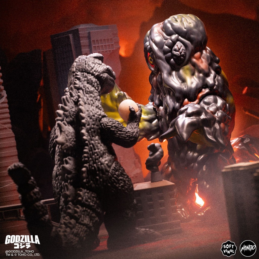 Godzilla and Hedorah Soft Vinyl Figure Set -  Godzilla vs The Smog Monster