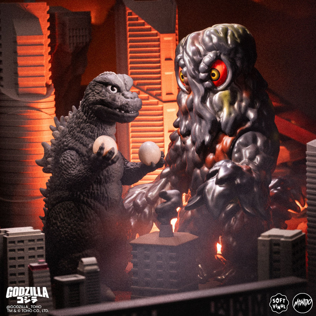 Godzilla and Hedorah Soft Vinyl Figure Set -  Godzilla vs The Smog Monster