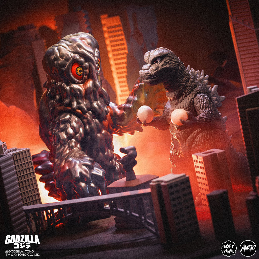 Godzilla and Hedorah Soft Vinyl Figure Set -  Godzilla vs The Smog Monster