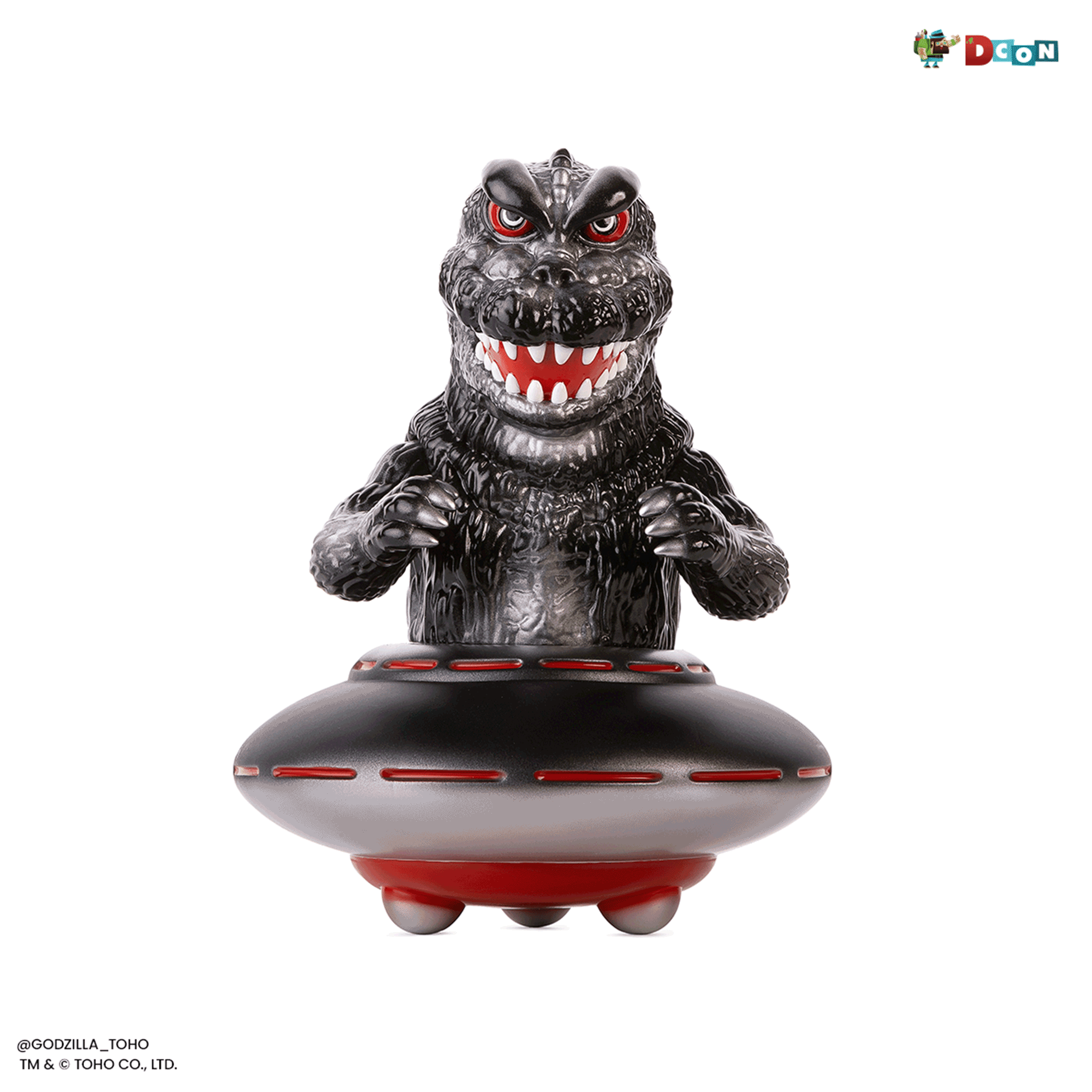 Godzilla UFO - Vinyl Designer Figure by Octeel - Xillean Black Variant