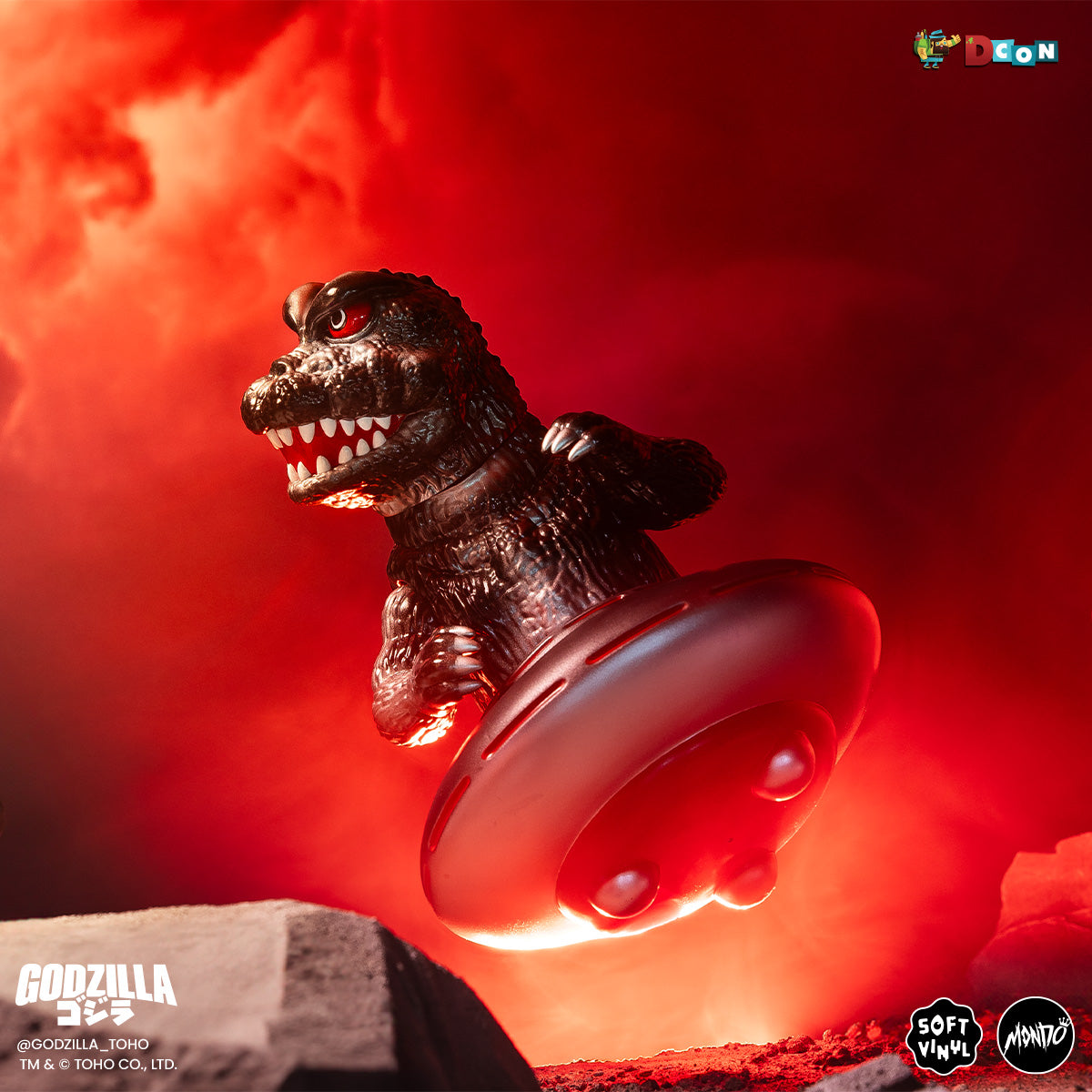 Godzilla UFO - Vinyl Designer Figure by Octeel - Xillean Black Variant