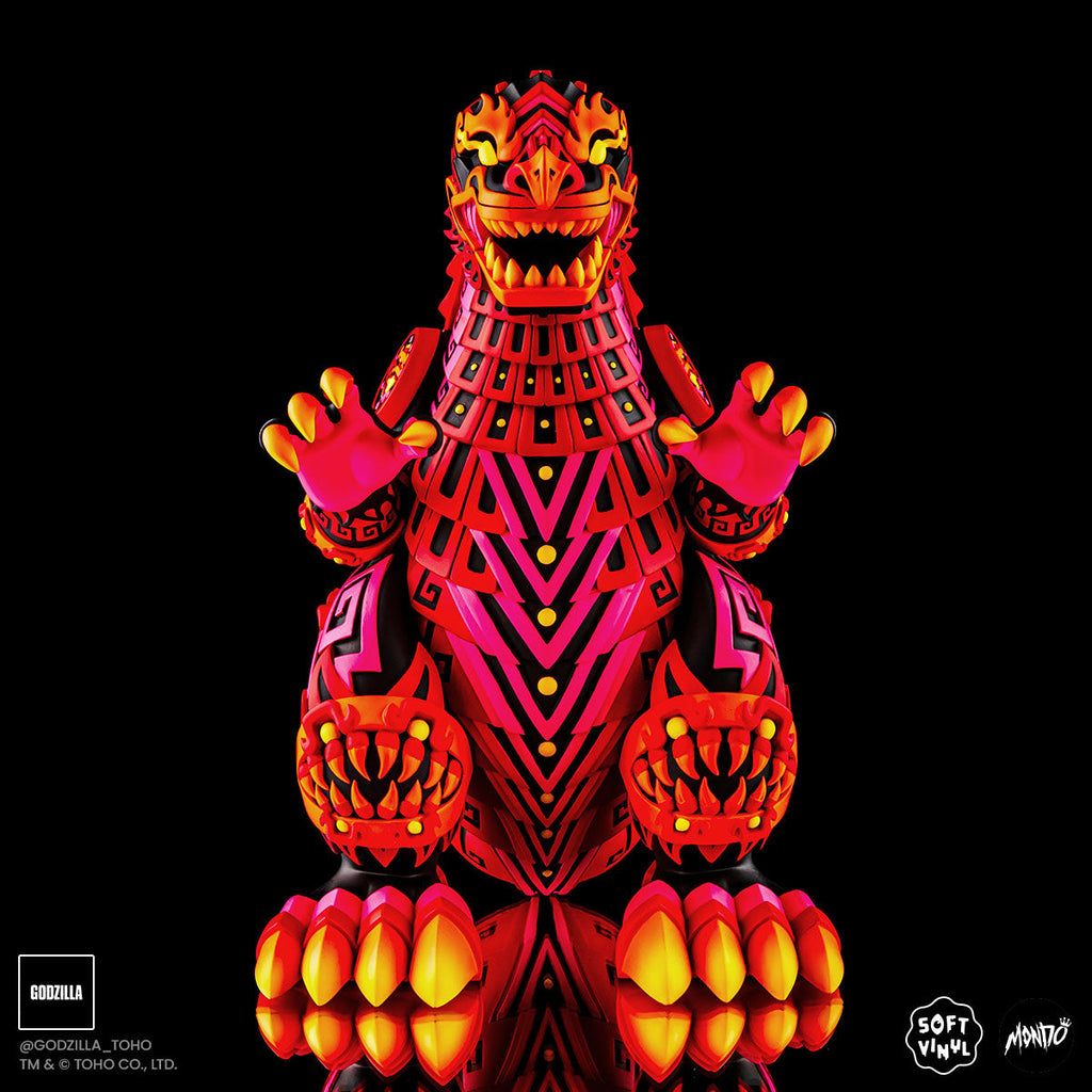 Godzilla - Vinyl Designer Figure by Urban Aztec - Burning Variant Timed Edition