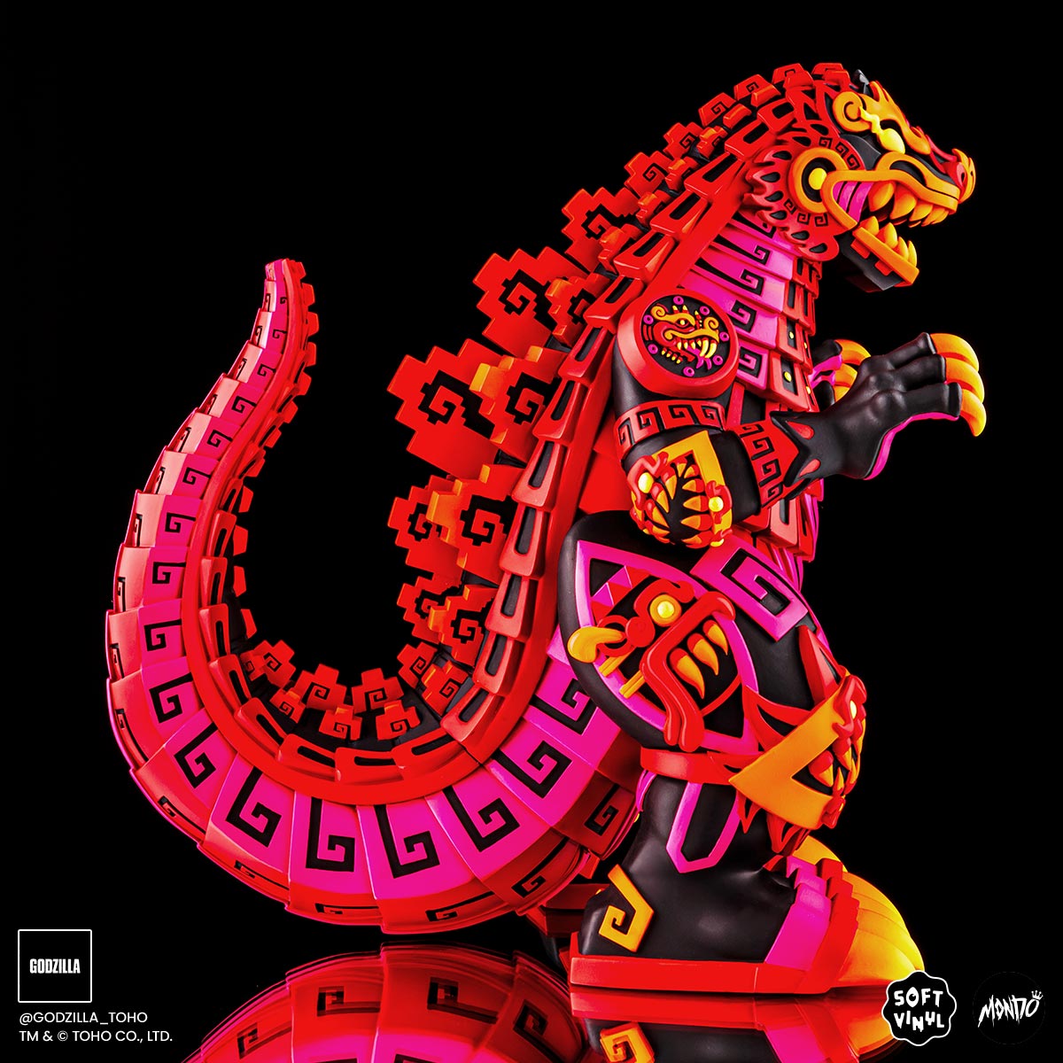 Godzilla - Vinyl Designer Figure by Urban Aztec - Burning Variant Timed Edition