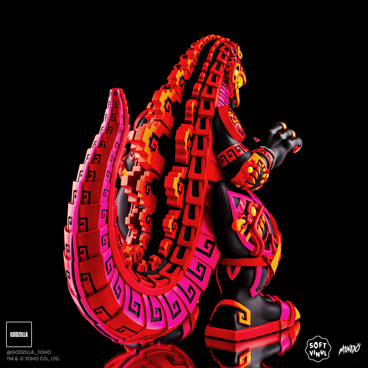 Godzilla - Vinyl Designer Figure by Urban Aztec - Burning Variant Timed Edition