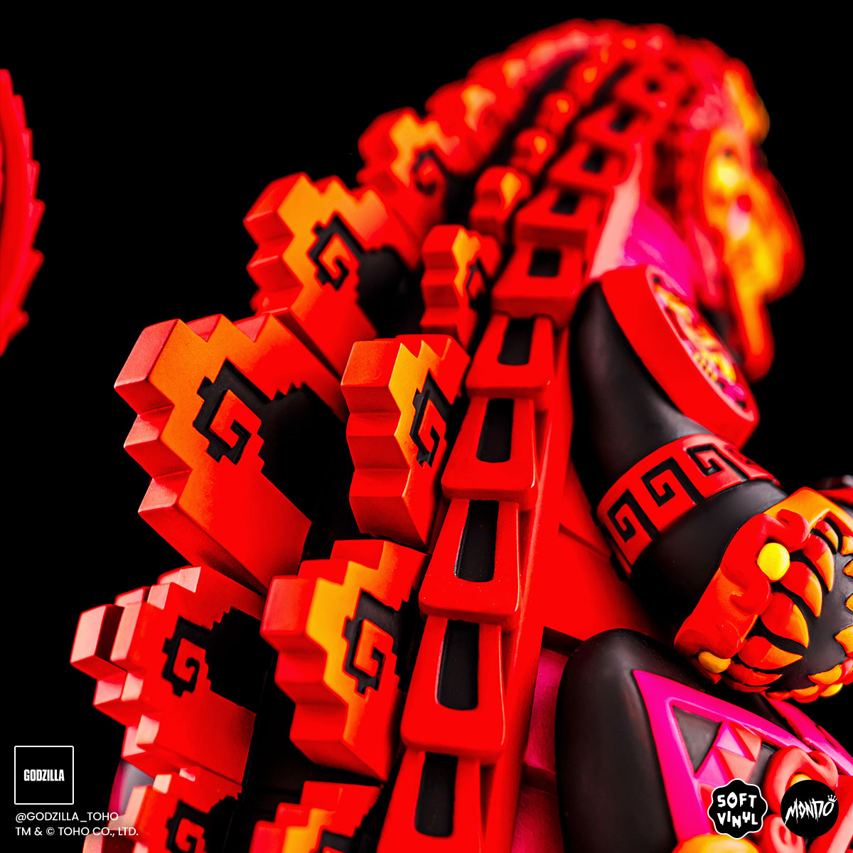 Godzilla - Vinyl Designer Figure by Urban Aztec - Burning Variant Timed Edition