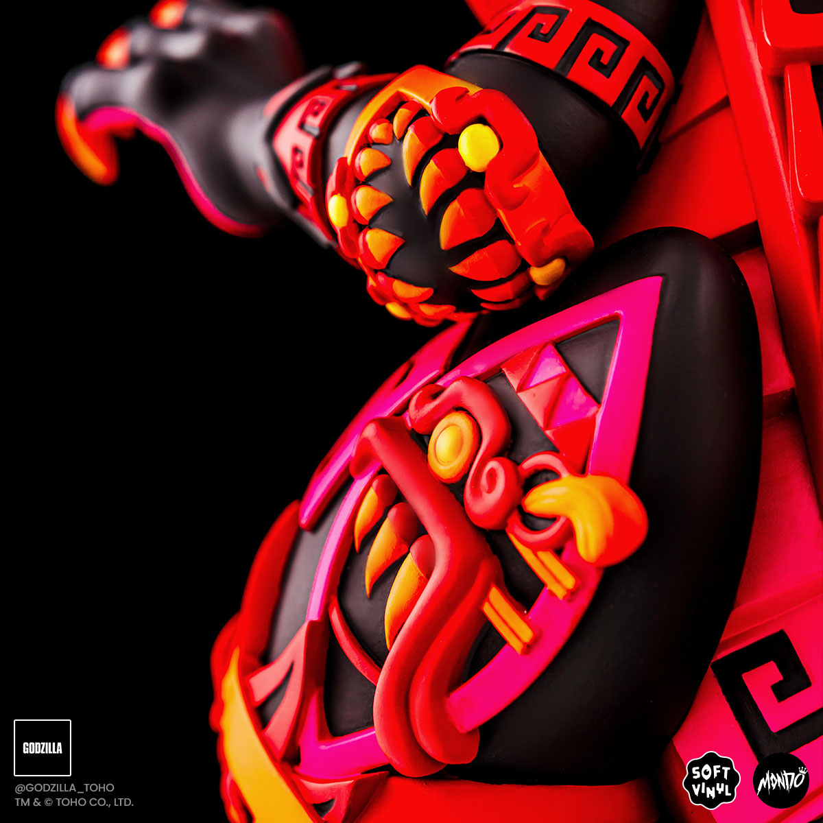 Godzilla - Vinyl Designer Figure by Urban Aztec - Burning Variant Timed Edition