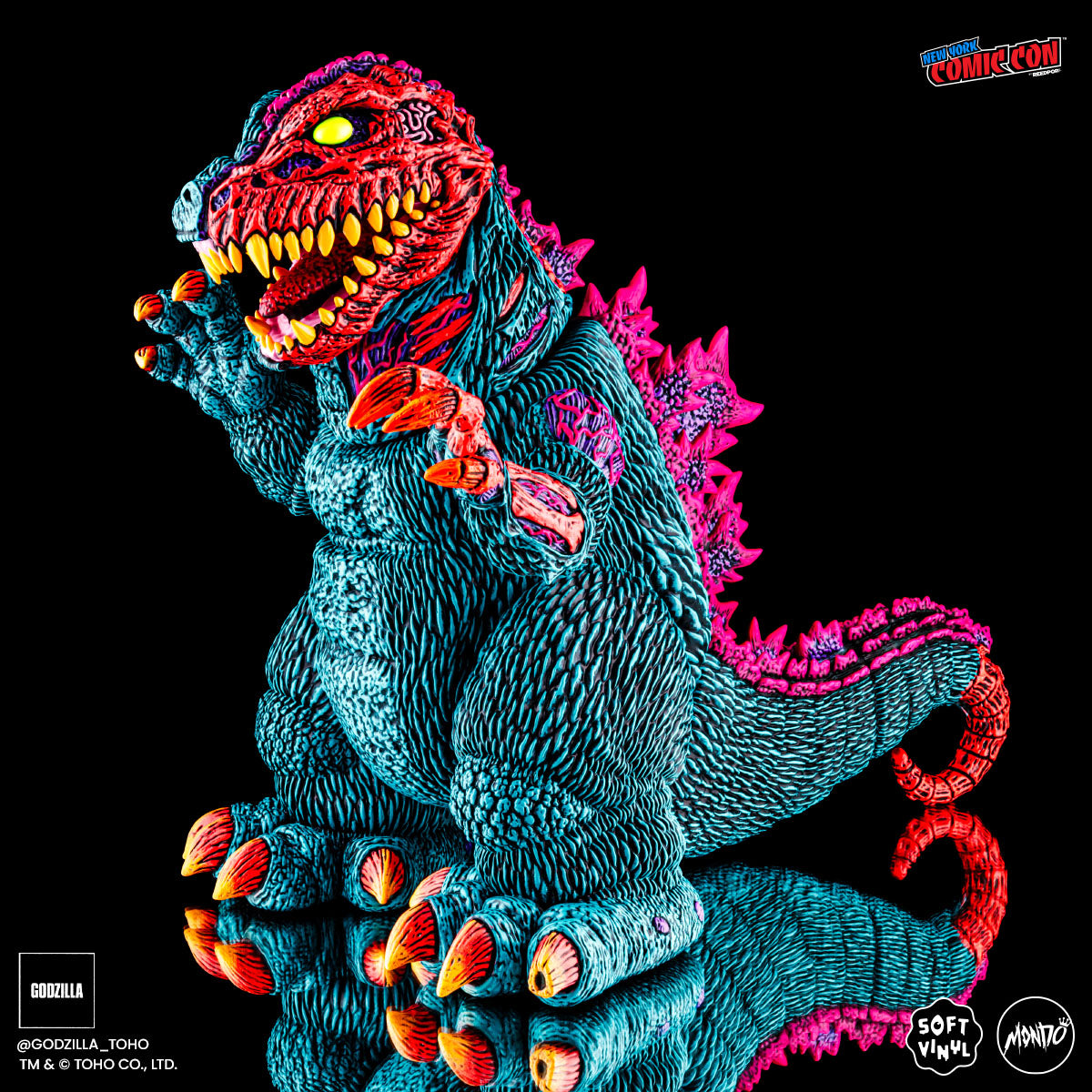 Godzilla - Designer Vinyl Figure by James Groman - Psychedelic Variant