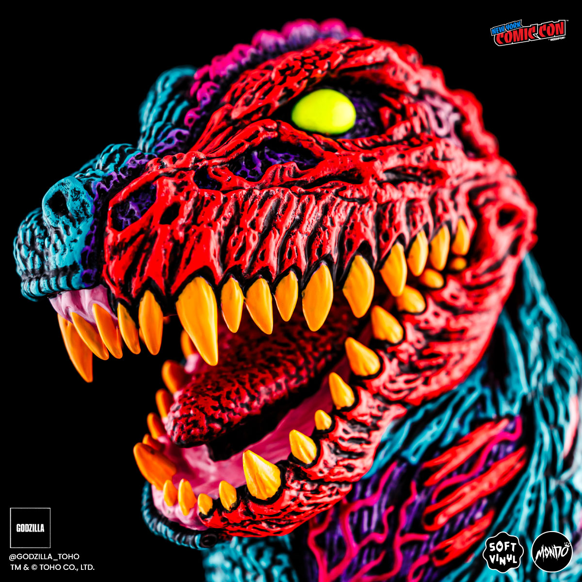Godzilla - Designer Vinyl Figure by James Groman - Psychedelic Variant