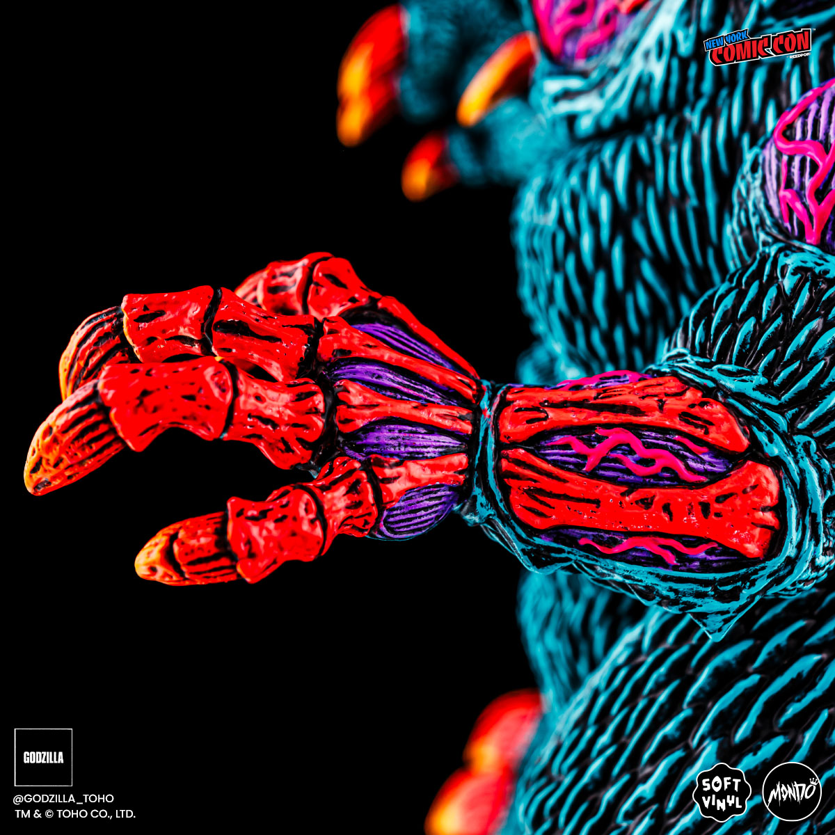 Godzilla - Designer Vinyl Figure by James Groman - Psychedelic Variant
