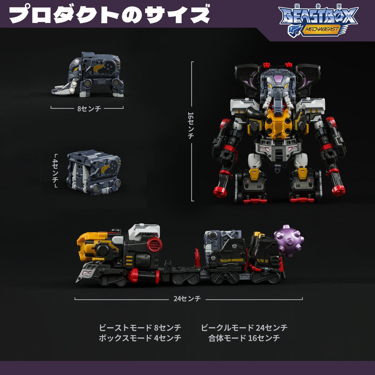 52Toys Beast Box Mega Mechabeast BMM-01 Psychotrain Action Figure JAPAN OFFICIAL