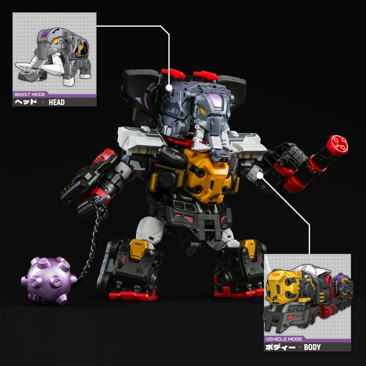 52Toys Beast Box Mega Mechabeast BMM-01 Psychotrain Action Figure JAPAN OFFICIAL