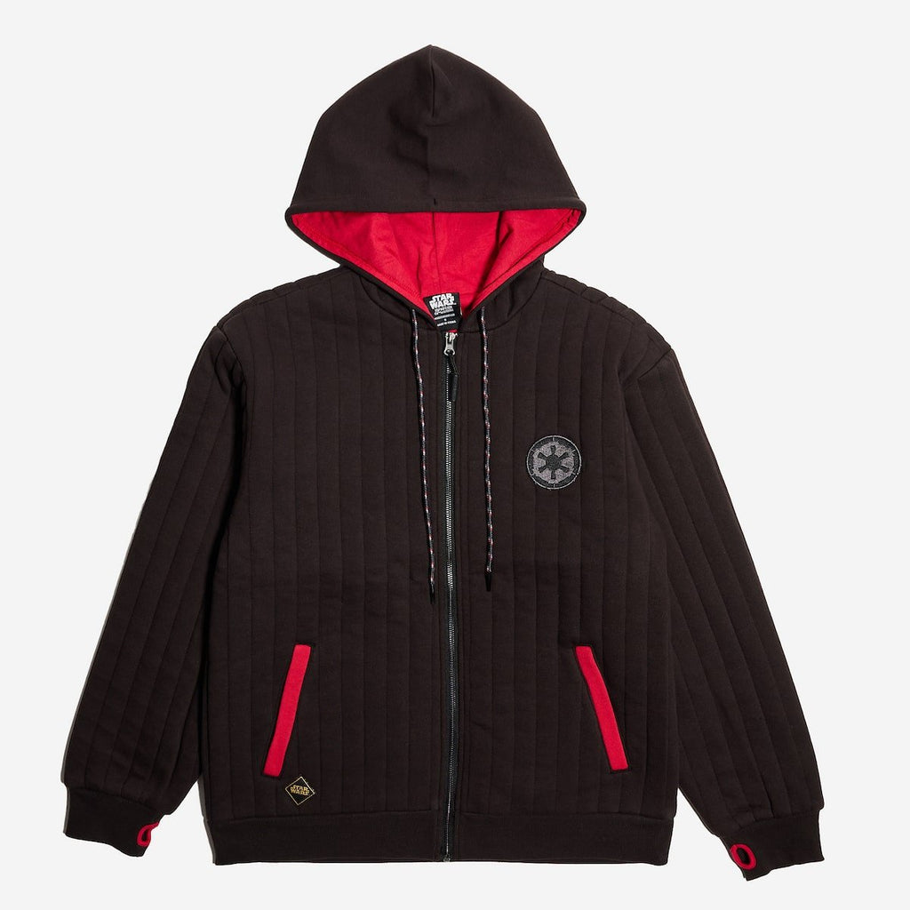 Empire Quilted Zip-Up Hoodie