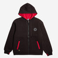 Empire Quilted Zip-Up Hoodie
