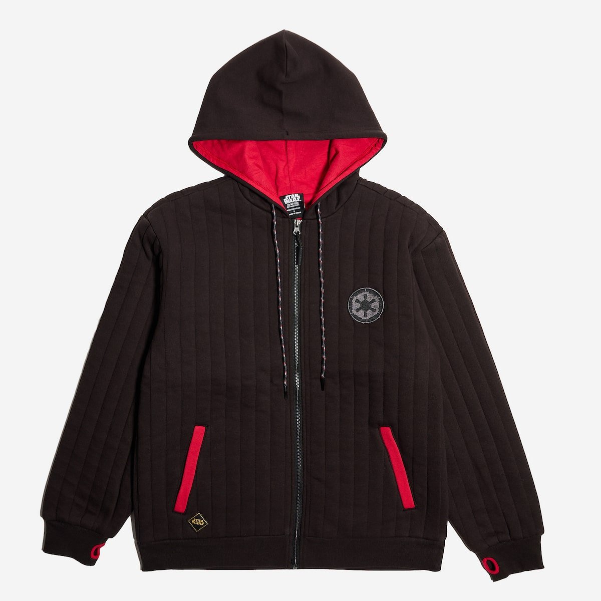 Empire Quilted Zip-Up Hoodie