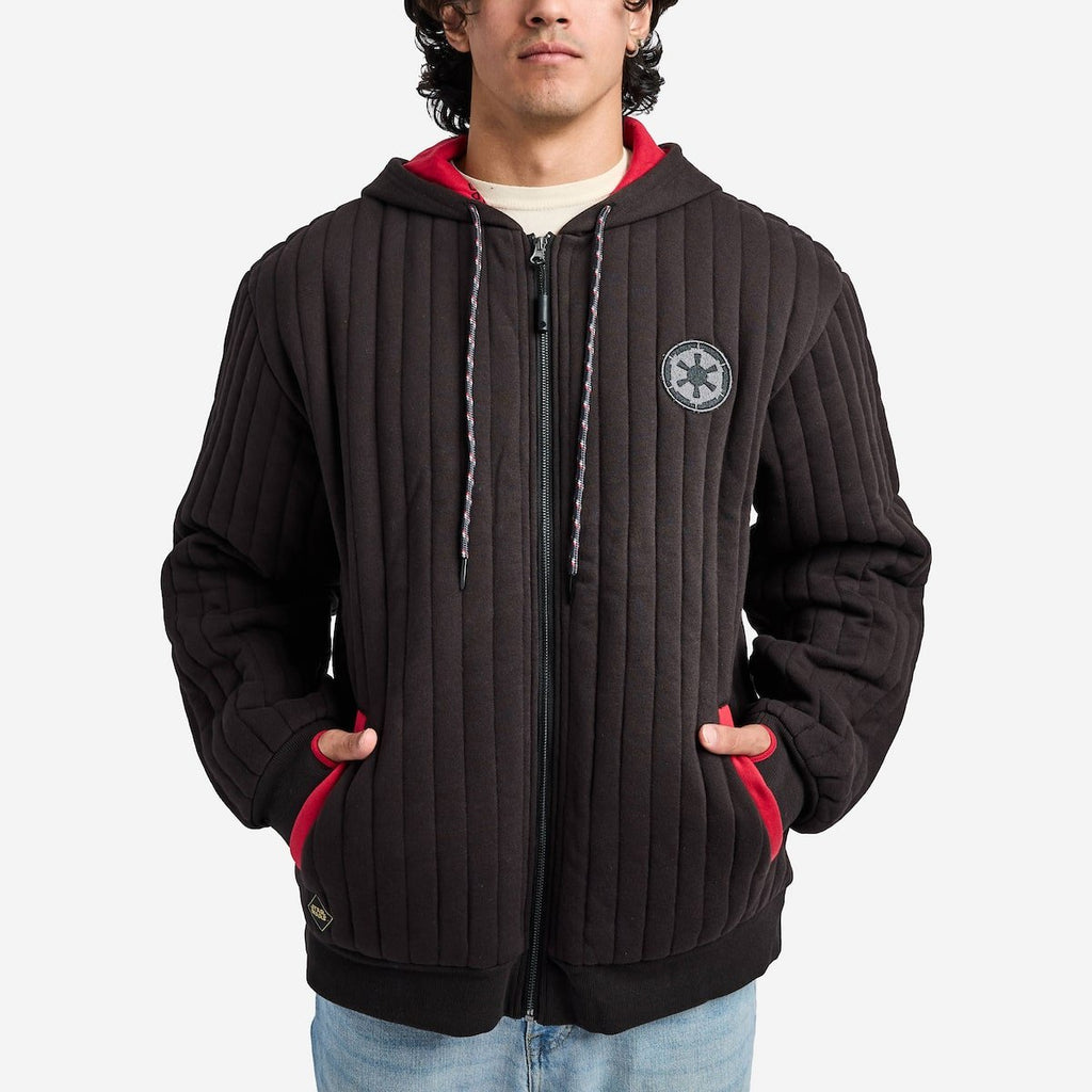 Empire Quilted Zip-Up Hoodie