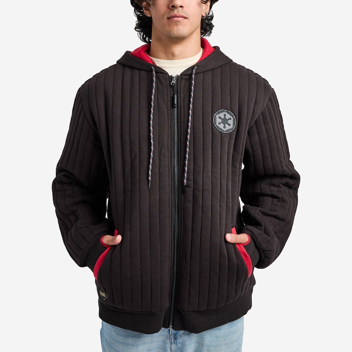 Empire Quilted Zip-Up Hoodie