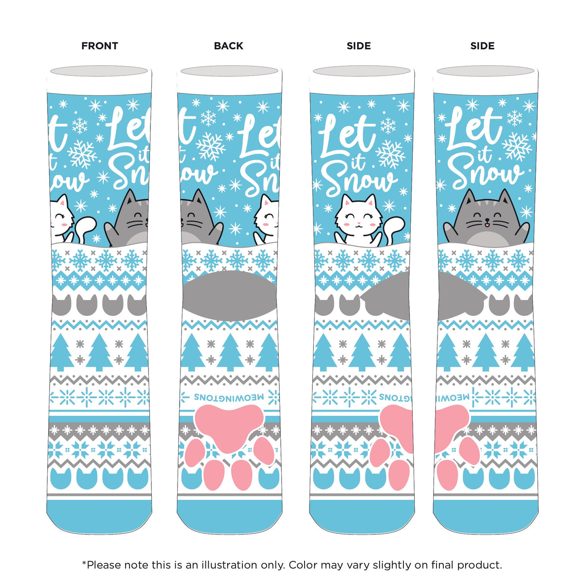 Happy Pawlidays Mix & Match Cat Socks (3-Pack)