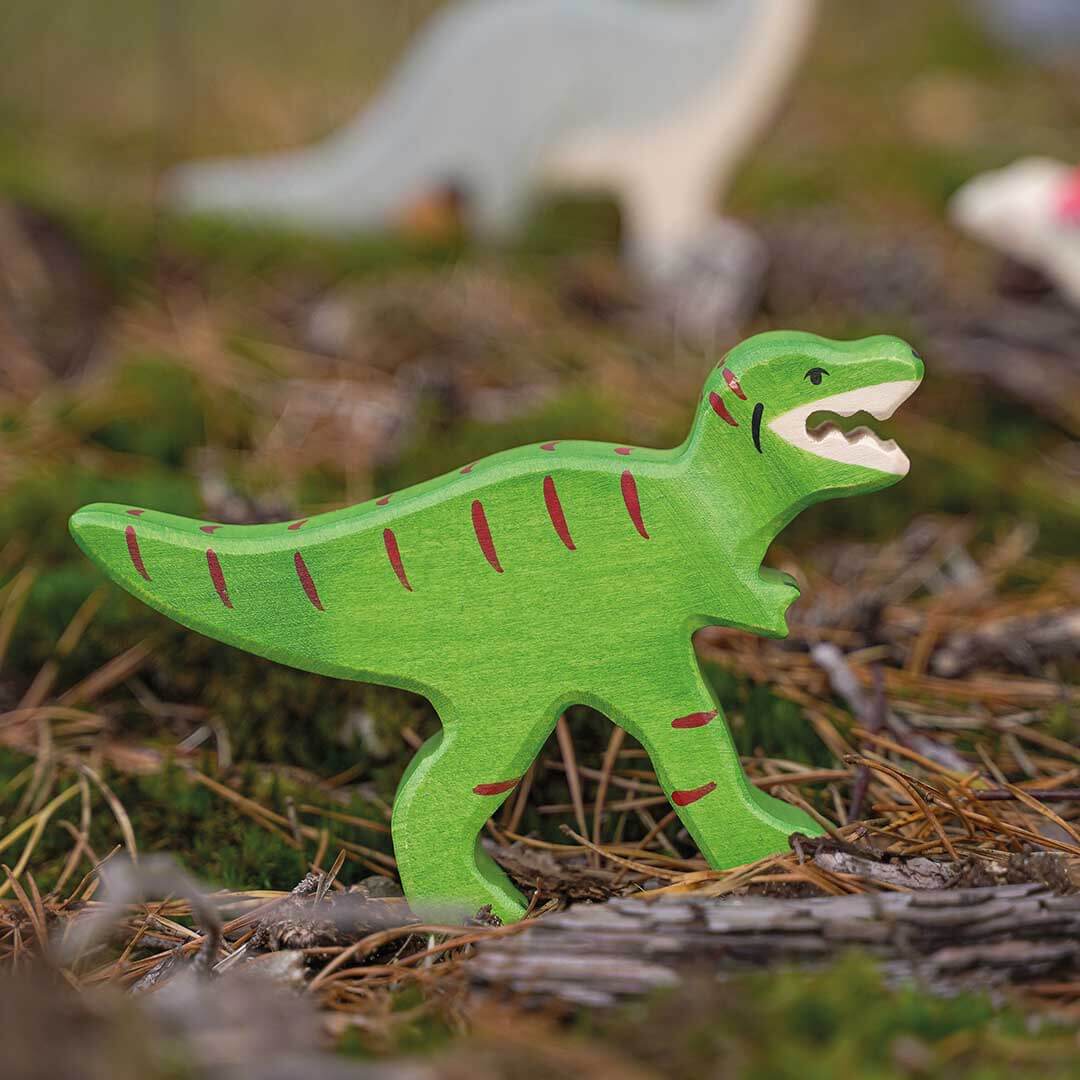 Holztiger Tyrannosaurus Rex Wooden Dinosaur Figure