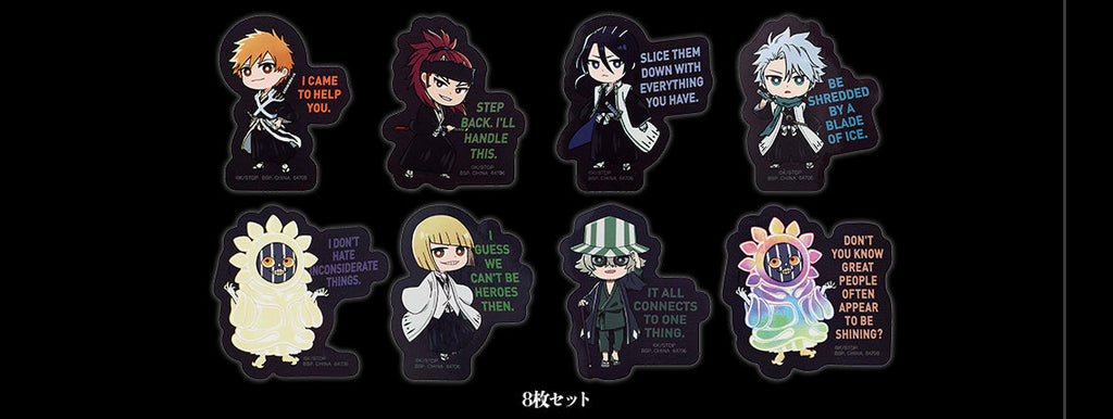 Ichiban Kuji Bleach - Stirring Souls VOL.1 - H Prize - Sticker Complete Set 8 Types