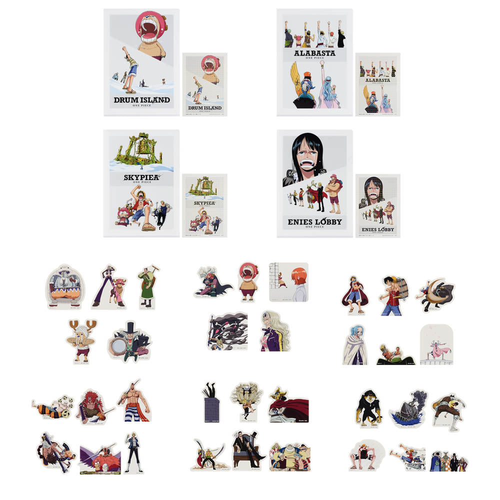 Ichiban Kuji One Piece - The Greatest Battle - to The Great Route - I Prize - Bundle Clear File / Sticker - Complete Set of 10